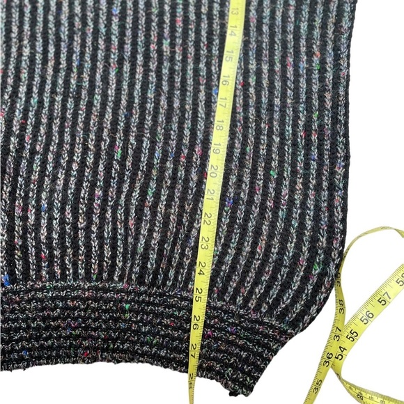 Northwest territory wool blend long sleeve black crewneck knit sweater unisex - Picture 7 of 8